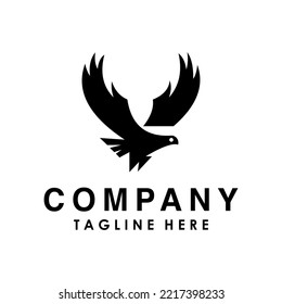 Logo design templates. Vector eagle in flight.