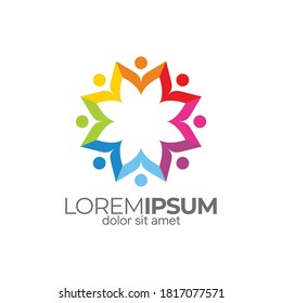 Logo design templates for work teams, social foundations, communities