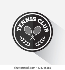 Logo design tennis. Vector illustration