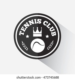 Logo design tennis. Vector illustration