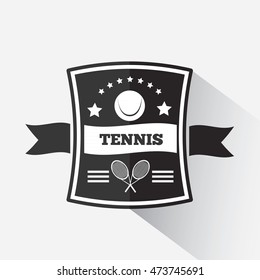 Logo design tennis. Vector illustration