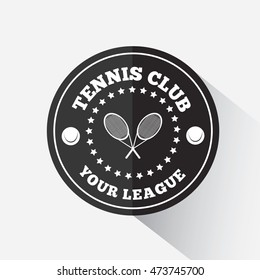 Logo design tennis. Vector illustration