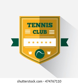 Logo design tennis. Vector illustration