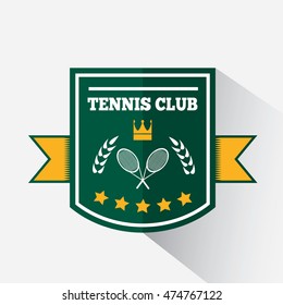 Logo design tennis. Vector illustration