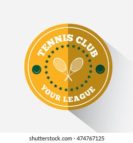 Logo design tennis. Vector illustration