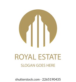 Logo design with the theme of buildings and architecture