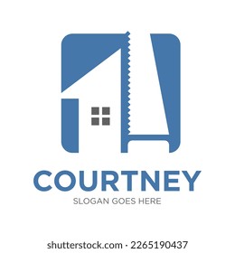 Logo design with the theme of buildings and architecture