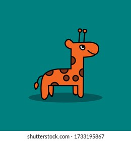 logo design with theme giraffe cartoon