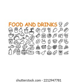 LOGO DESIGN WITH THEME ICON FOOD AND DRINKS
