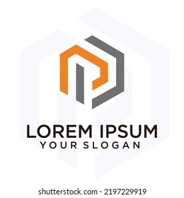 logo design with theme letter  P D  