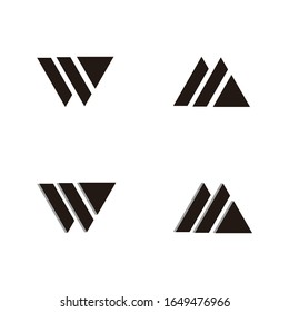 logo design with theme letter pattern m and w
