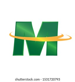 logo design with the theme of M. white background