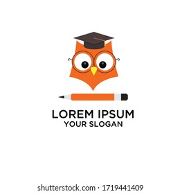 logo design with theme owl teacher 