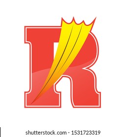 logo design with the theme of R. white background