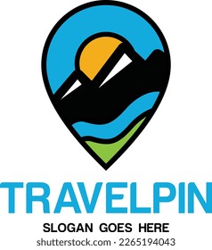 Logo design with the theme of travel and vacation
