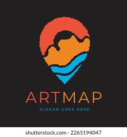 Logo design with the theme of travel and vacation