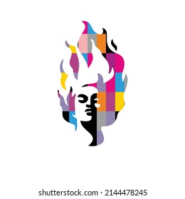 logo design with theme vector people