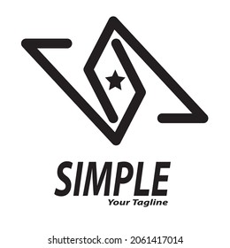 logo design. With this design it is very suitable for companies, websites, websites, web icons, internet ads, social media and others. vector logo simple design.