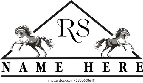 It is a logo design for those who want to look elegant and rich. Write the initials of your name in the triangle with your name and surname at the bottom.