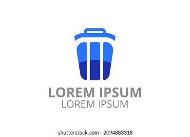 logo design of trash silhouette template in creative shape isolate vector illustration use for any modern business.