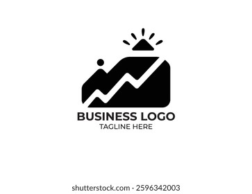 Logo design for travel business, climber, mountains, forest, adventure, camping, icon, unique, editable