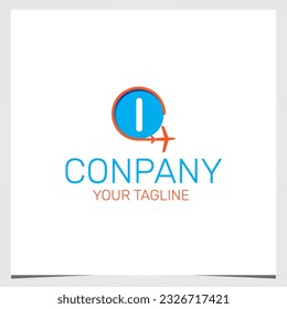 i logo design travel logo premium elegant template vector eps 10