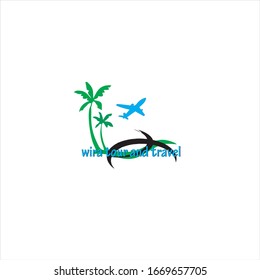 logo design traveling leter vector
