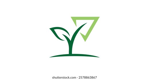 logo design tree and arrow, growth,nature,bio,arrow,symbol,icon,idea,creative.