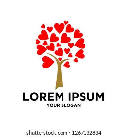 logo design with tree of love