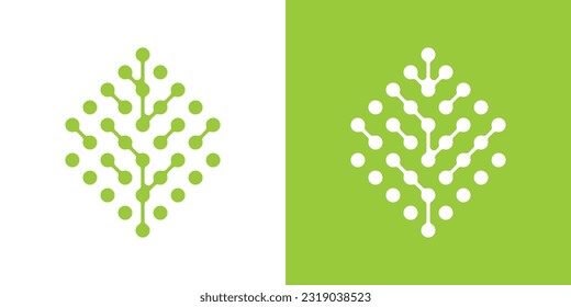 diseño de logotipo tecnología de árbol icono inspiración vectorial