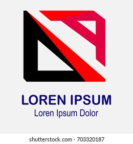 Logo design triangle with the letter A