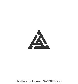 logo design triangle line illusion technology