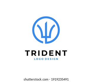 Logo design, trident, poseidon, neptune, modern style