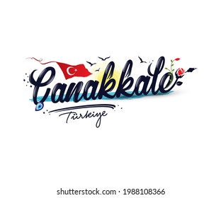 Logo design with "Çanakkale Turkiye" text