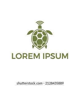 Logo design with turtle icon logo vector graphic design