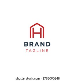 logo design with type H and the foundation of the house roof, can be used for the needs of the logo and also the icon