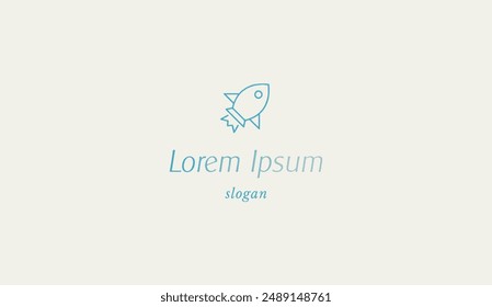 Logo design typography icon rocket symbol technology