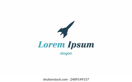 Diseño de logotipo tipografía ilustración diseño de cohetes