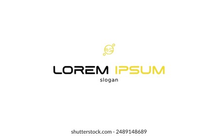 Logo design typography planet icon symbol technology