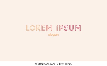 Logo design typography simple symbol peach color