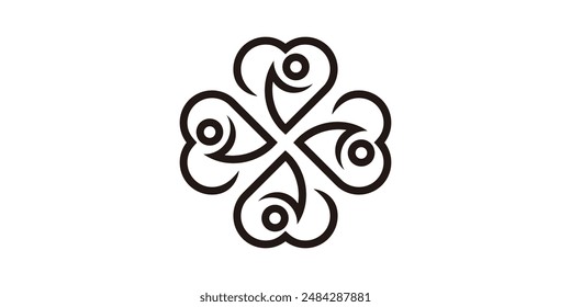 logo design unity, love, partnership, together. logo design template icon, vector, symbol, creative, idea.