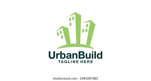 logo design for urban buildings, construction, offices, properties. logo design template icon, vector, symbol, creative, idea.
