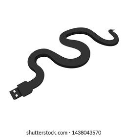 logo design usb snake simple
