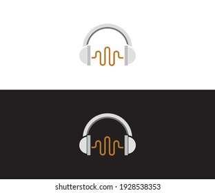 Logo-Design mit Kopfhörersymbol