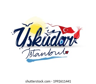 Logo design with "uskudar istanbul" text