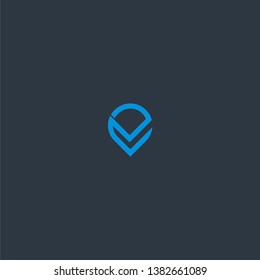 logo design of V abstract