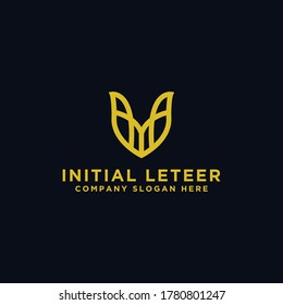 Logo Design V. Initial Letter. - Vector