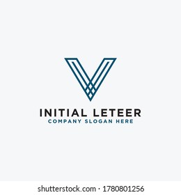 Logo Design V. Initial Letter. - Vector