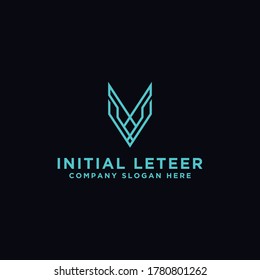 Logo Design V. Anfangsbuchstabe. - Vektorgrafik