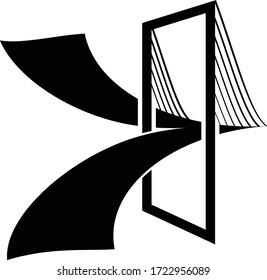 logo design various kinds of bridges. vector illustration symbol